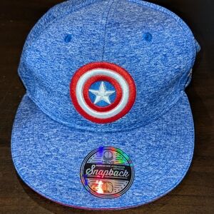 NWT Marvel Captain America Snapback Hat Baseball Cap Embroidered Logo Super Hero